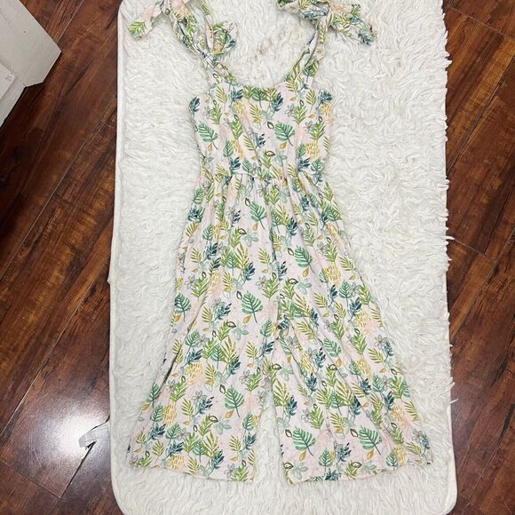 Love & Grow Perfectly Palm Smocked jumpsuit Girls Size 2T - Picture 6 of 7